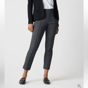 J. Crew Heathered Gray Pintuck Cropped Sweatpants Large